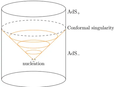 Figure 2.1: The quasi-conformal diagram of the AdS → AdS + bub-