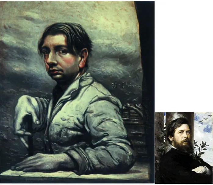 Fig. 2: G. de Chirico, autoritratto, 1924 Fig. 3: A. Böcklin, autoritratto, 1873