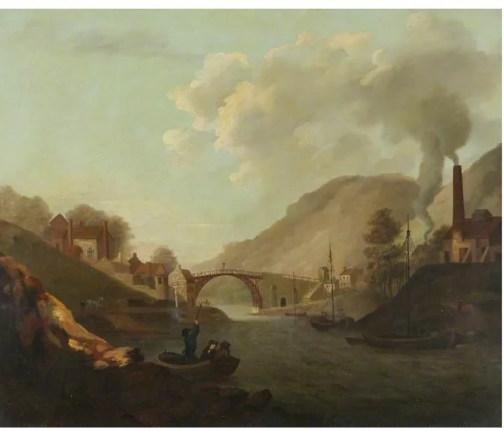 Fig. 1: George Robertson. Coalbrookdale, Yorkshire, 1788 ca. (Ironbridge Gorge Museum)