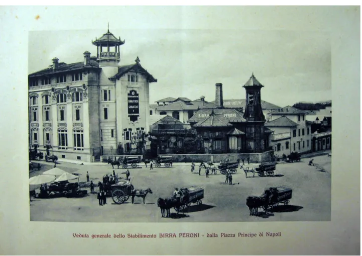Fig. 7: Roma, Fabbrica Peroni. Veduta generale dello stabilimento, [1912] (Società Anonima Birra Peroni