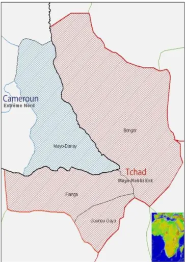 Figure 14: Map of the project area (Logone valley) in Chad and Cameroon 