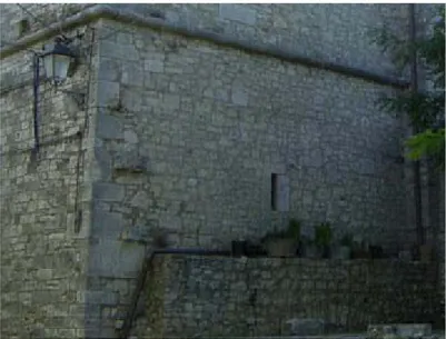 Figura 27: Campanile della Chiesa di S. Maria Maggiore in Morrone del Sannio: Particolare della muratura 