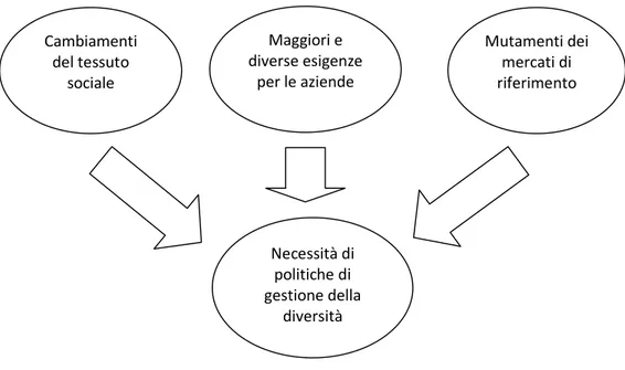 Figura 1.1: Il Diversity Management schematicamente (Fonte: elaborazione propria su fonti citate)