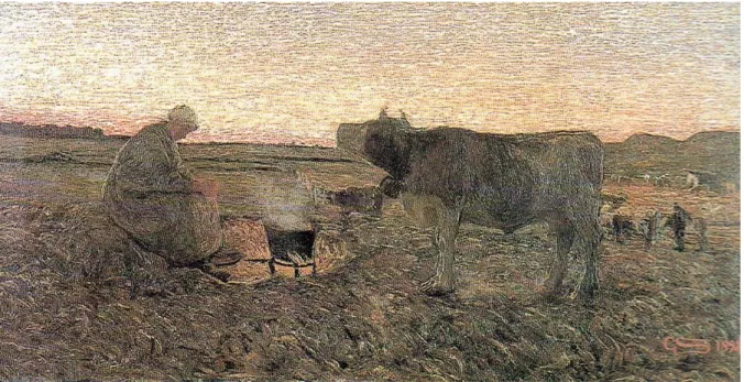 Figura 18. G. Segantini, Olio su tela, L’ora mesta, 1892. Milano Pinacoteca di Brera 
