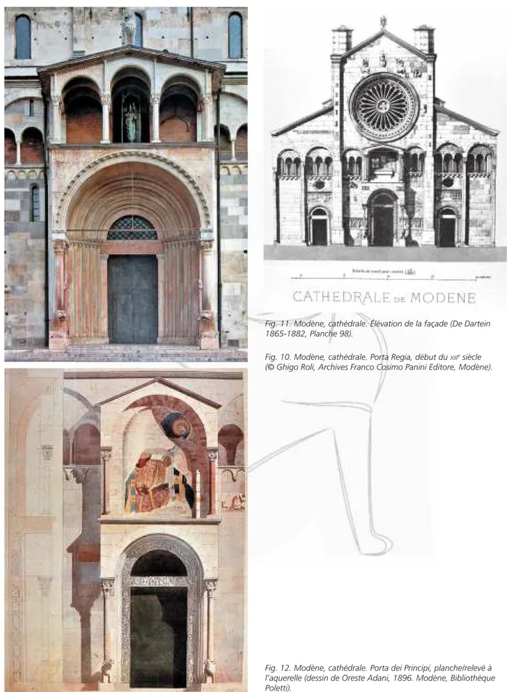 Fig. 10. Modène, cathédrale. Porta Regia, début du XIII e  siècle 