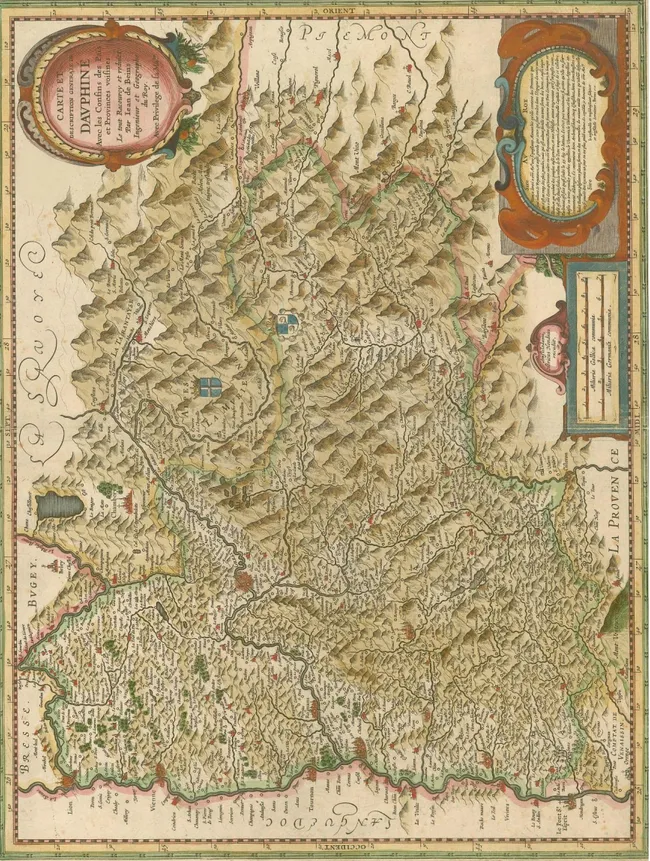 Figura 1. Carte ed description generale de Dauphiné avec les confins des païs et provinces voisines