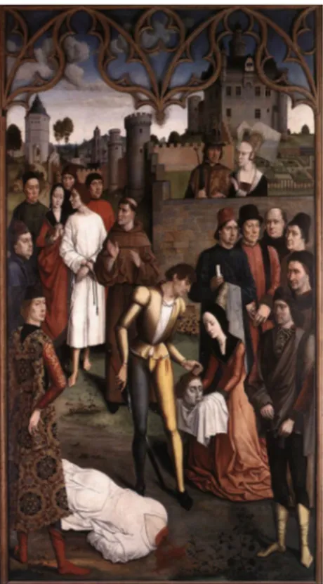 Fig.  5.  Dieric  Bouts,  Il  giudizio  dell’imperatore  Ottone  (La  prova  del  fuoco),  1470  circa,  Bruxelles,  Musées  Royaux des Beaux-Arts