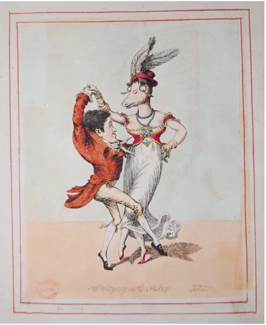 Fig. 7:  Charles Williams, Waltzing in Courtship, Londra, 1815, The British Museum.