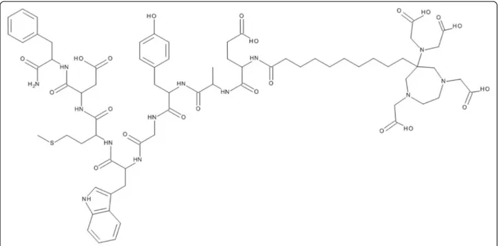 Fig. 1 Structure of AAZTA-MG (D-Glu-Ala-Tyr-Gly-Trp-Met-Asp-Phe-NH 2 )