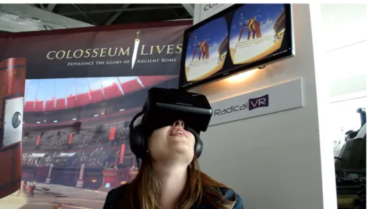 Figure 4.2:  Colosseum Virtual Reality Exhibit at the Canadian War  Museum 