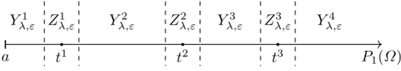 Figure 3.1: The partition of P 1 (Ω).