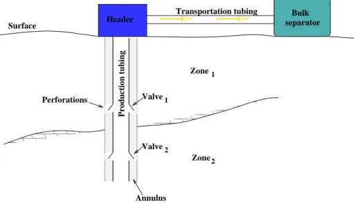 Figure 6.3: Representation of a two-zone well