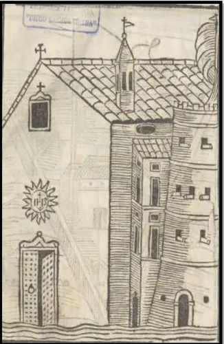 Fig. 9. Alonso de Ovalle, “Residencia de Arauco”, in Histórica relación del reino de Chile (1646) 