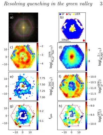 Fig. 1 highlights the limitations and challenges of a fully resolved analysis: we obtain a biased view of the galaxy by restricting our analysis to pixels where one of the two key tracers (SFR or M H 2 ) is well-detected