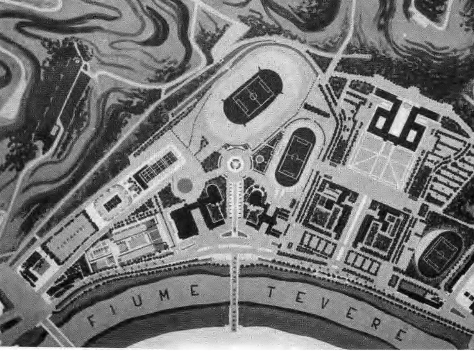 Fig. 8 - E. Del Debbio, General Urban Design of Foro Italico (ex Foro Mussolini), 1956-60