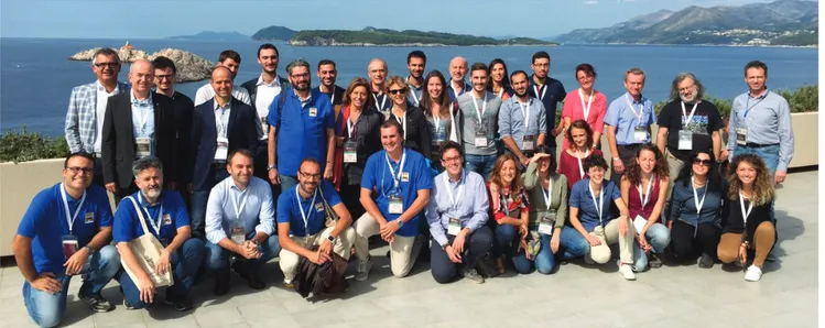 Fig. 1:  The Italian hydrogeological community at the 44 th  IAH International Congress of Dubrovnik (Photo by the member Stefania Stevenazzi).Fig