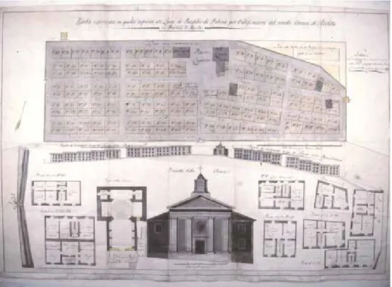 Fig. 2. Luigi D’Auria, Pianta riformata su quella esposta da Luigi de Panfilis di Palena per l’edifi-