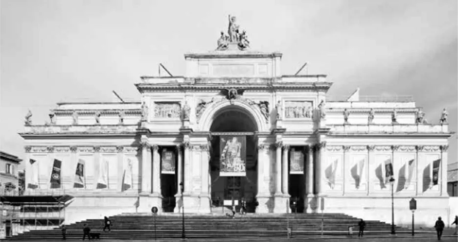 Fig. 7 – Roma, Palazzo delle Esposizioni Nazionali di Belle Arti, foto attuale del  prospetto su via Nazionale 