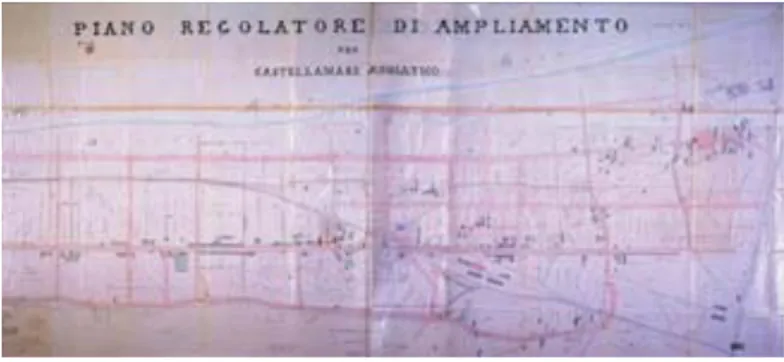 Figura 3: Tito Altobelli, Piano Regolatore di ampliamento per Castellammare Adriatico, 1883 (1885) Fonte: Rete  Archivi Piani Urbanistici (http://www.rapu.it/.) 