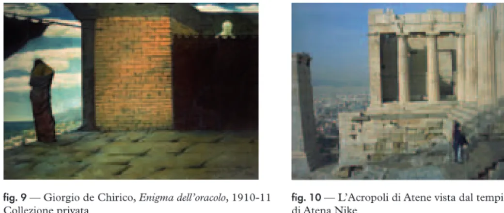fig. 9 — Giorgio de Chirico, Enigma dell’oracolo, 1910-11