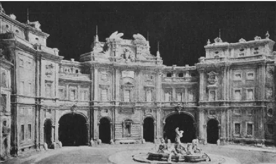 Fig. 10 – Marcello Piacentini e Armando Brasini, progetto per il concorso bandito dal Comune di Roma per la sistemazione di piazza Navona (1913) (Angelini 1916)