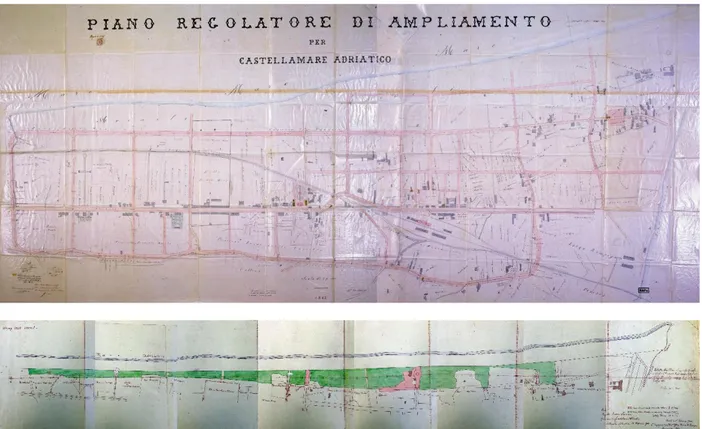 Fig. 8: «Piano Regolatore di Ampliamento per Castellamare Adriatico», 1883, ing. Tito Altobelli, Archivio  Comunale di Pescara