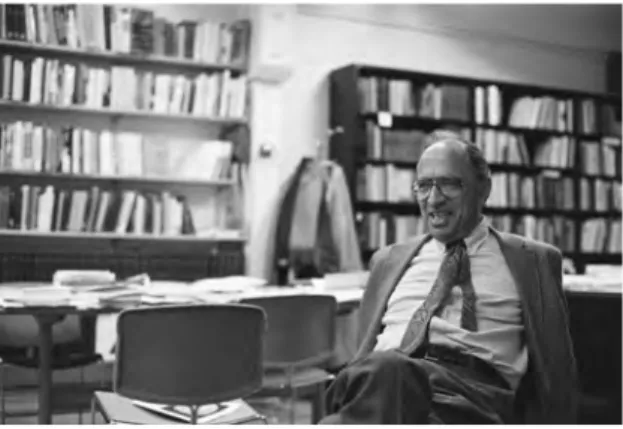 Figure 1.3: Thomas S. Kuhn being interviewed November 1989 in his office at MIT; photographer: Skúli Sigurdsson; picture: 10.