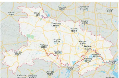 Figura 2 – Regione di Hubei – Capitale: Wuhan
