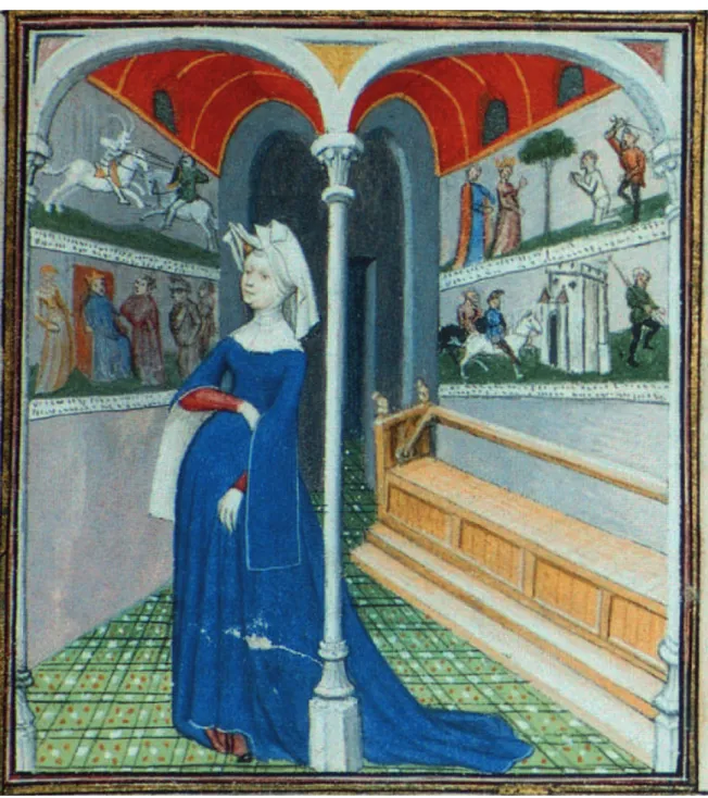 Fig.  3:  B OTTEGA DEL   M AESTRO DELLA   C ITÉ DES   D AMES ,  Christine  de  Pizan  nella  Sala  della 