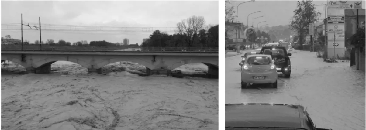 Figure 7. Images of the floods occurred on the municipal territory.   Images taken from: Panorama.it, cityrumors.it 
