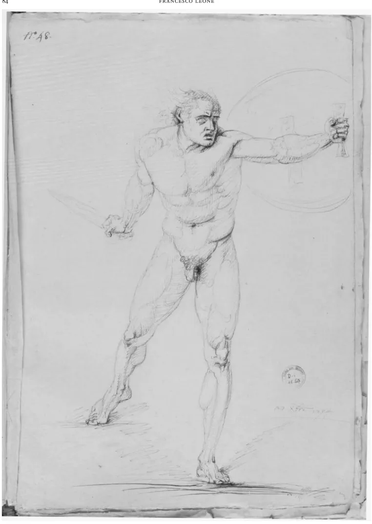 Fig. 1. Antonio Canova, Nudo stante di prospetto con le gambe divaricate, in atto di reggere uno scudo con il braccio sinistro proteso,