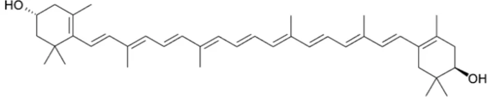 Figure 4. The molecular structure of zeaxanthin. 
