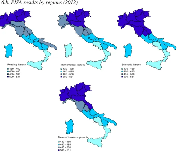 Figure 6.b. PISA results by regions (2012) 