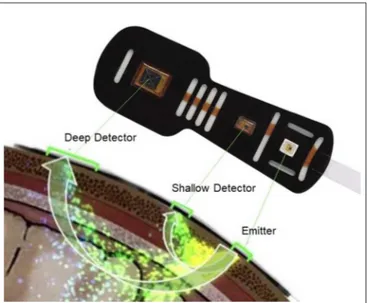 FIGURE 1 | Measurement of cerebral tissue oxygenation with near infrared spectroscopy