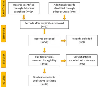 Figure 1. Literature screening procedure for the selection of papers included in the review
