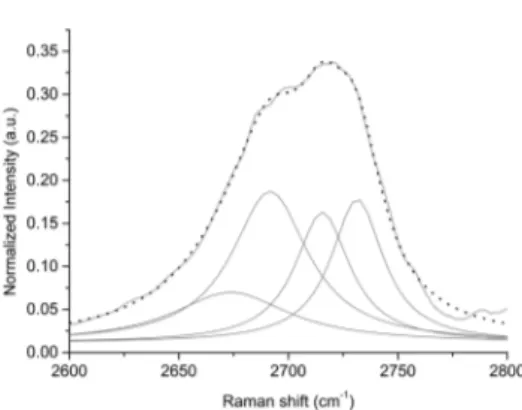 Fig. 3 Example of the fitting of the double layer graphene line shape with