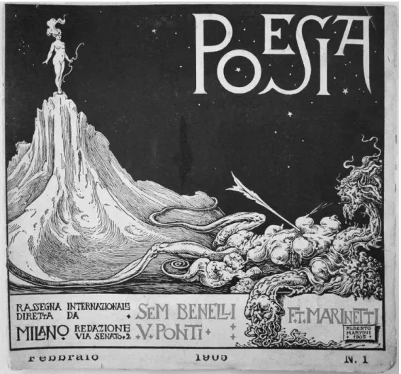 Fig. 1 - “Poesia. Rassegna internazionale”, febbraio 1905, copertina.