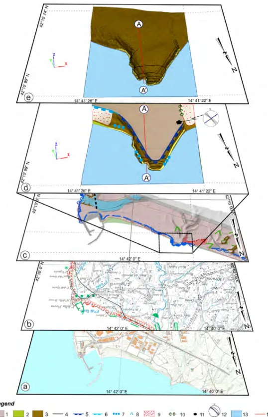 Figure 3. Methodological workflow for the reconstruction of the geological–geomorphological 3D 