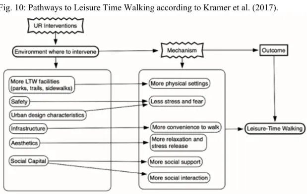 Fig. 10: Pathways to Leisure Time Walking according to Kramer et al. (2017). 
