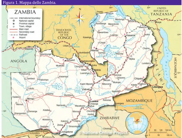 Figura 1. Mappa dello Zambia.