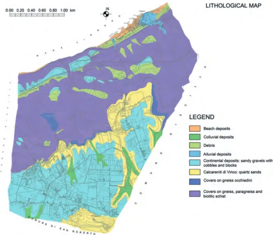 Fig. 5 – Lithological map of the studied area.