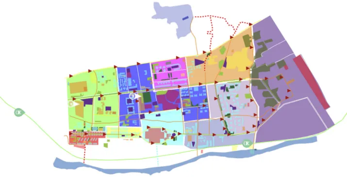 Figura 5:  Ipotesi di coerenza tra densità abitativa, quantità e qualità dei servizi, spazi di relazione  e luoghi sicuri verificati nelle sottounità urbane dei quartieri