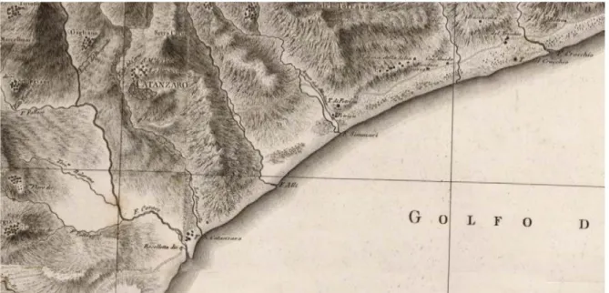 Figura 1. Giovanni Antonio Rizzi Zannoni, Atlante Geografico del Regno di Napoli, 1788-1812, incisione