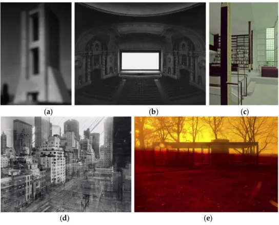 Figure  3.  (a)  Hiroshi  Sugimoto,  Architectures  (Monumento  Sant’Elia),  1998;  (b)  Hiroshi  Sugimoto, 