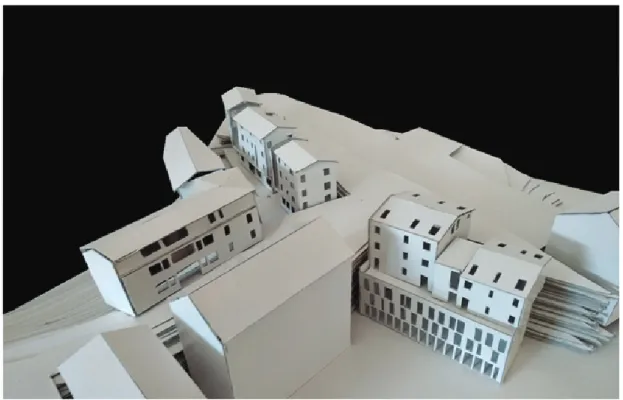 Figure 2: Pescara del Tronto: model of study of new buildings.