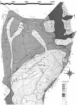 Figura 16. Stralcio della carta geologica in scala 1:10000 del  Monte Conero (ridisegnata da CARG Marche).