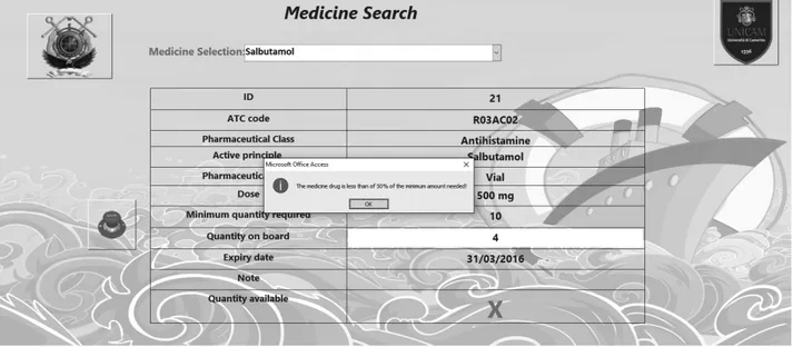 Figure 6. The database containing a list of medical devices