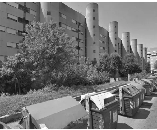 Figure 4. Vigne Nuove. Photo from Google Earth  View of the cylindrical towers.  