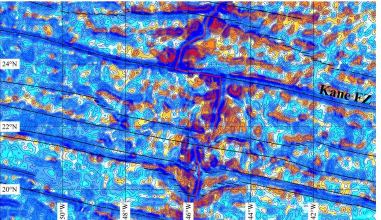 Figure 3. Active V-shaped structures in the central Atlantic.