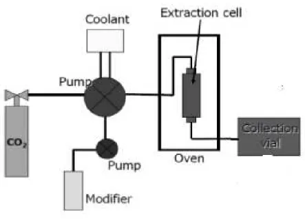 Fig 2.1. Schematic diagram of supercritical CO 2  extraction. 